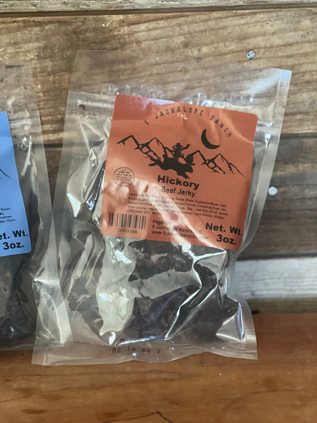 5 Jackalope Ranch Hickory Beef Jerky Smokey Flavor and packed with protein